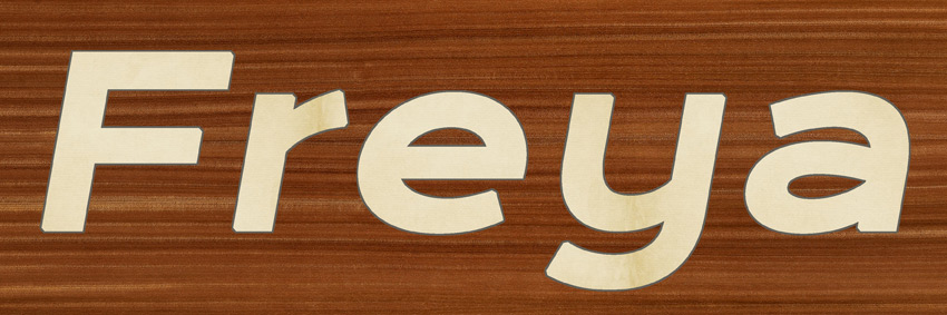Freya, Schriftzug